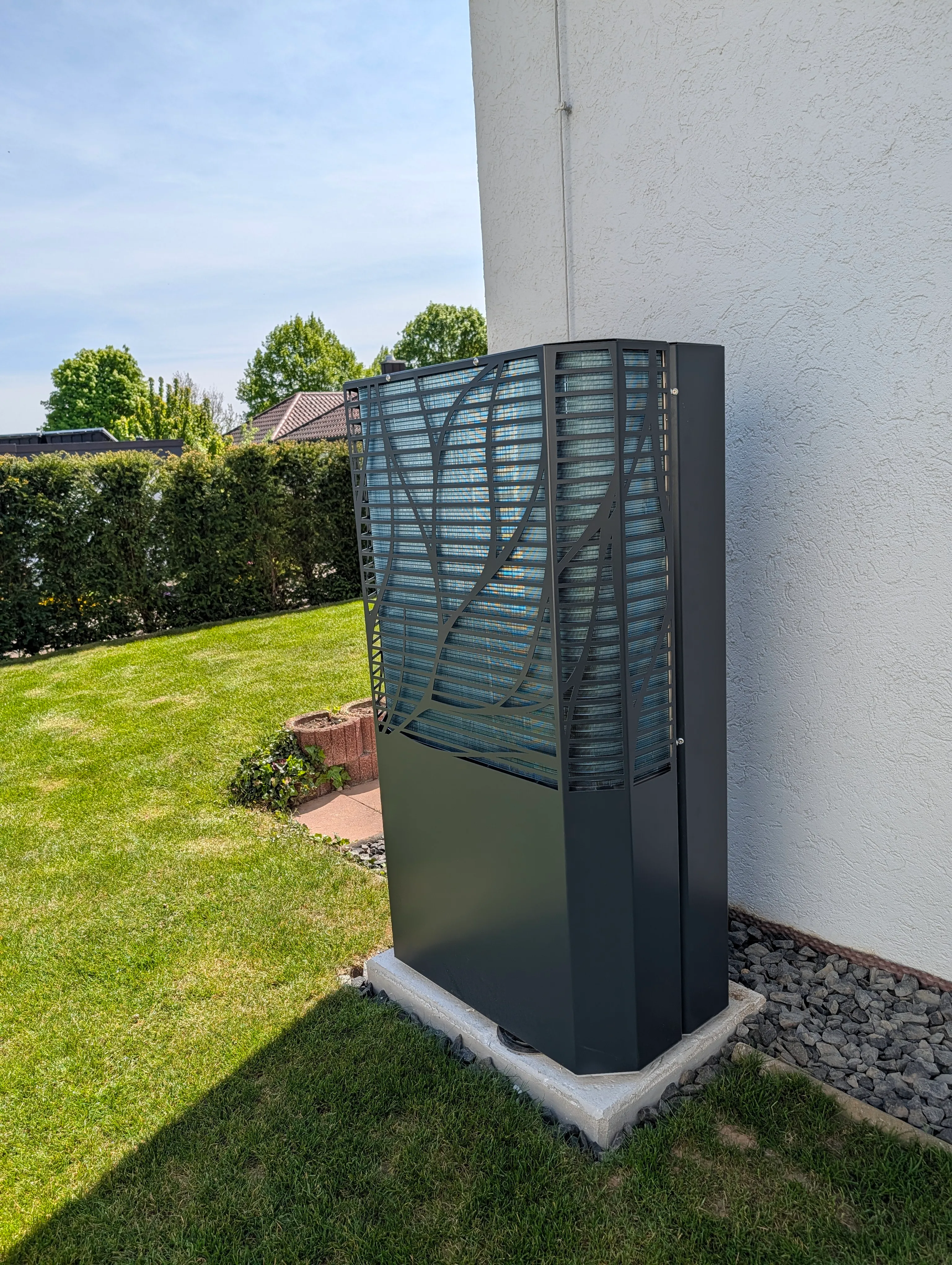 Lambda waermepumpe im garten
